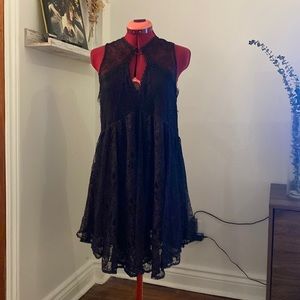 Free People- Black/navy lace dress